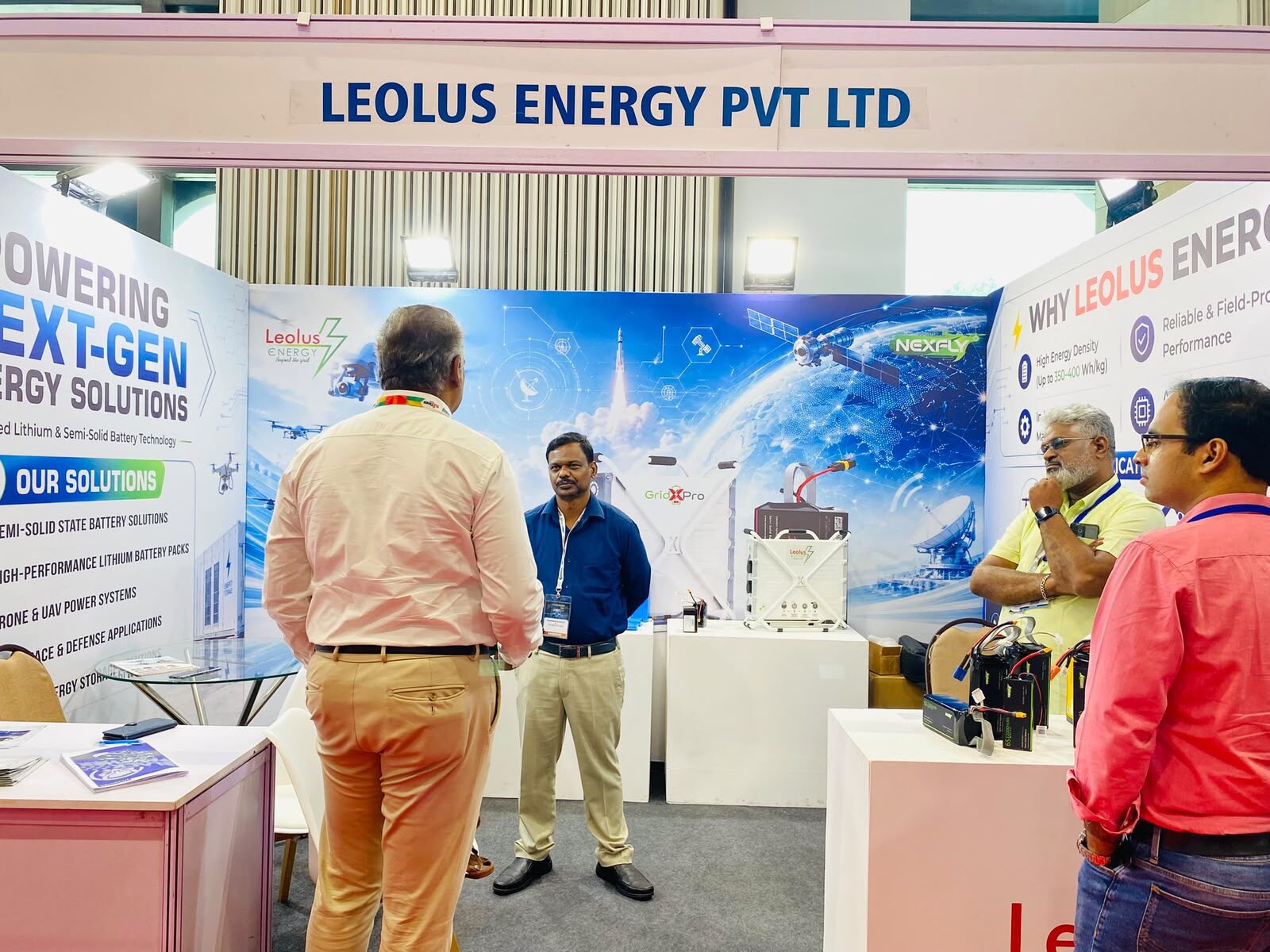 Leolus Energy booth at DEFTECH Bharat 2026 Bengaluru